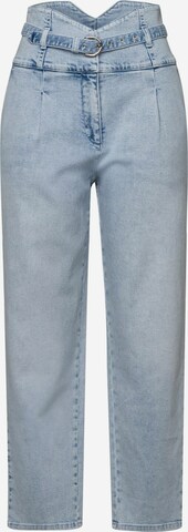 MARC AUREL Pleated Jeans in Blue: front