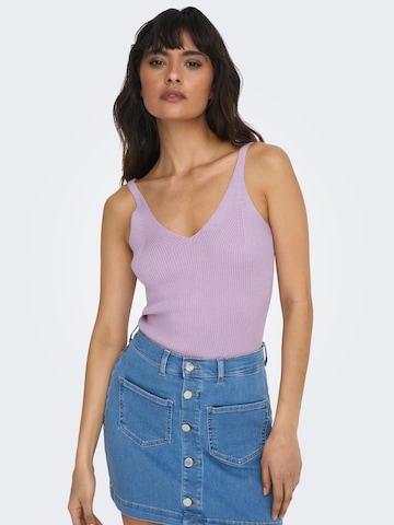 ONLY Knitted Top 'Lina' in Purple