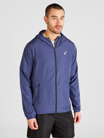 ASICS Sports jacket 'Accelerate' in Blue: front