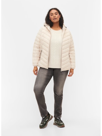 Zizzi Overgangsjakke 'CASALLY' i beige