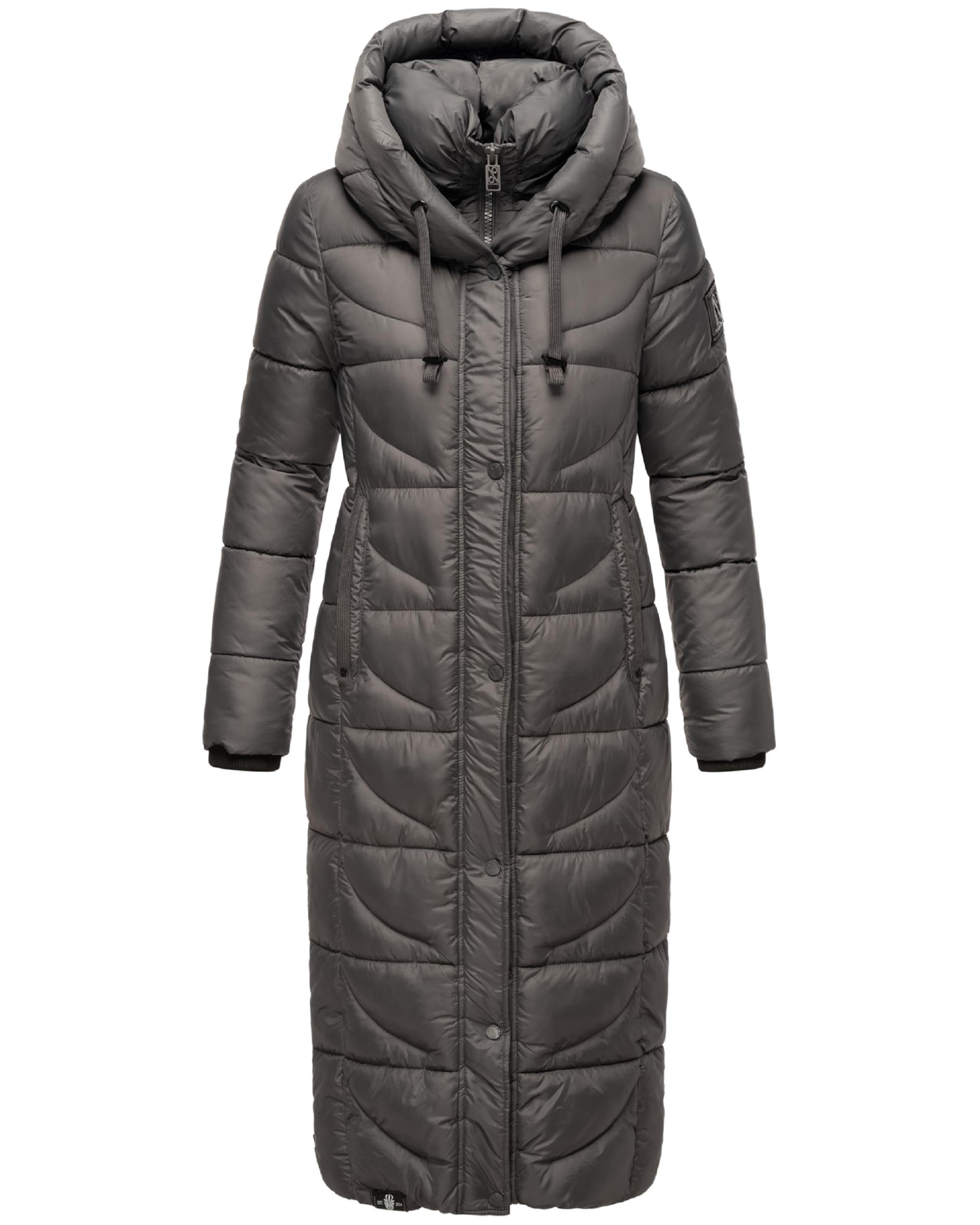 NAVAHOO Vinterfrakke 'Waffelchen' i grå: forside