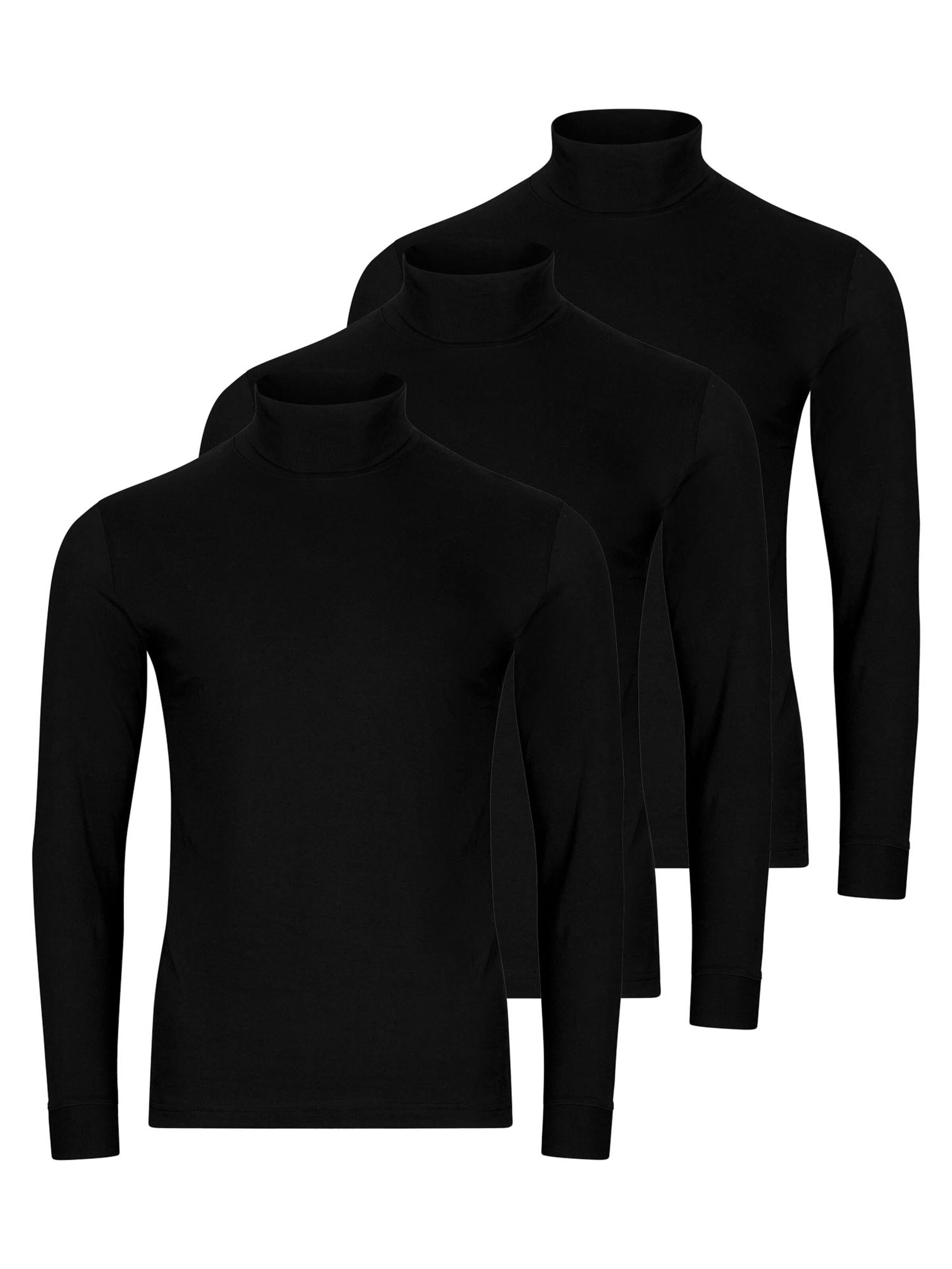 Ragman Shirt 'Basic' in Black: front