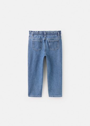 MANGO KIDS Regular Jeans 'PAPERBAG' i blå