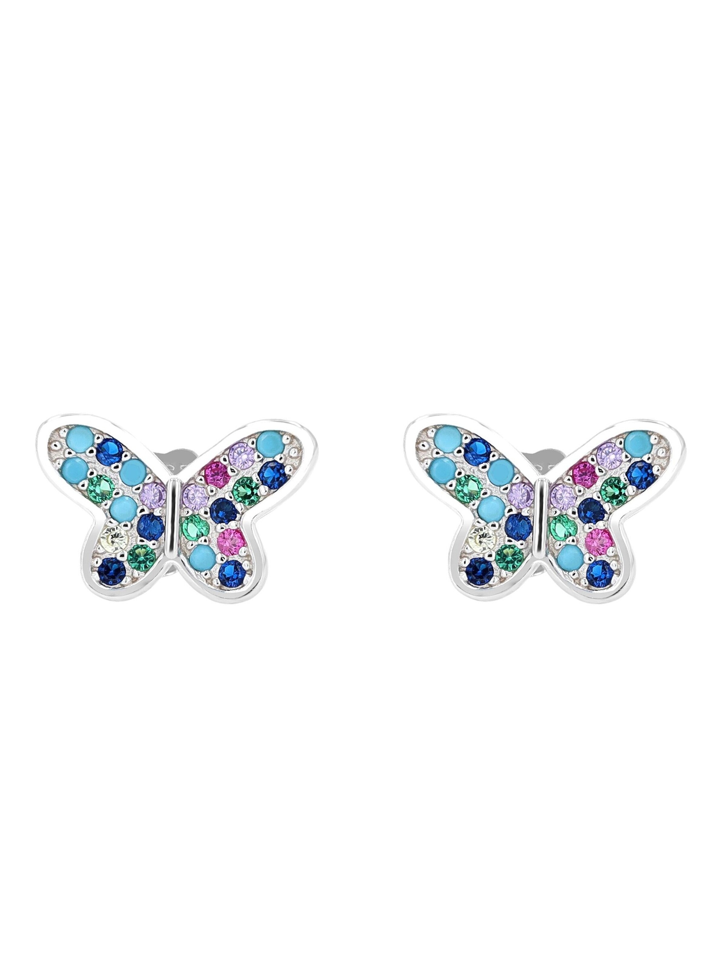 Akzent Earrings '"Sophia" aus 925 Sterlingsilber, rhodiniert, langlebig' in Silver: front