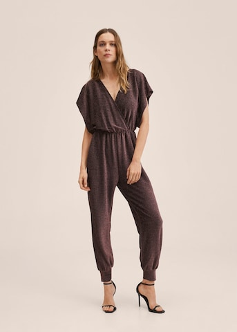 MANGO Jumpsuit 'Boli' in Bruin: voorkant