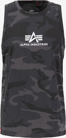 melns ALPHA INDUSTRIES T-Krekls: no priekšpuses