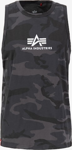 juoda ALPHA INDUSTRIES Marškinėliai: priekis