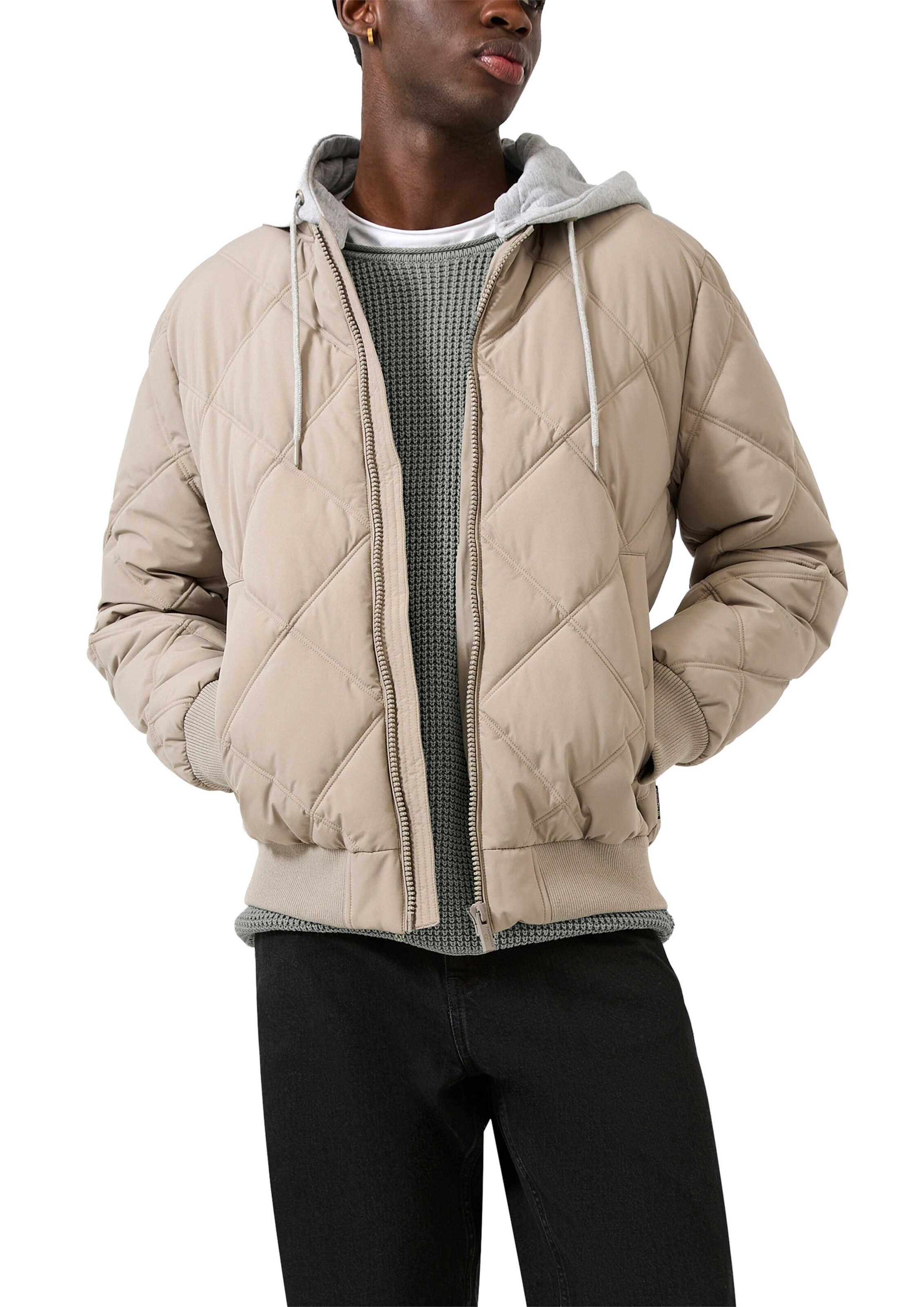 Veste d’hiver QS en marron : devant