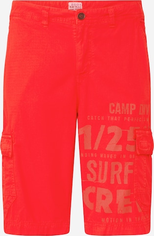 CAMP DAVID - regular Pantalón cargo en rojo: frente