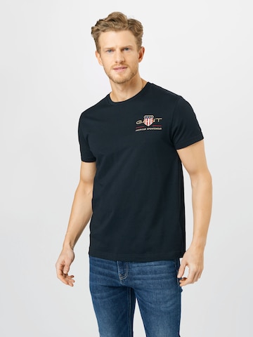 Coupe regular T-Shirt GANT en noir : devant