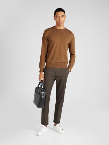 BOSS Sweater 'Pacas-L' in Brown