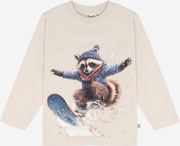 Hust & Claire T-shirt 'Anton Racoon' i beige: framsida