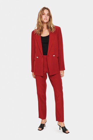 SAINT TROPEZ Slim fit Trousers 'Oliva' in Red