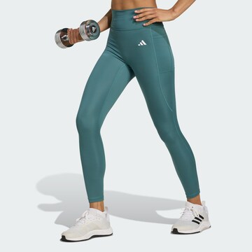 Skinny Pantalon de sport 'Optime Essentials' ADIDAS PERFORMANCE en vert : devant