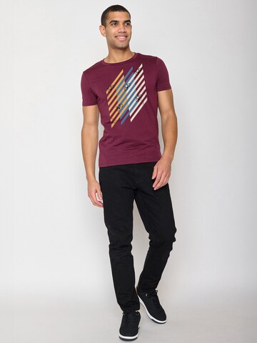 T-Shirt 'Bike Grid' GREENBOMB en rouge