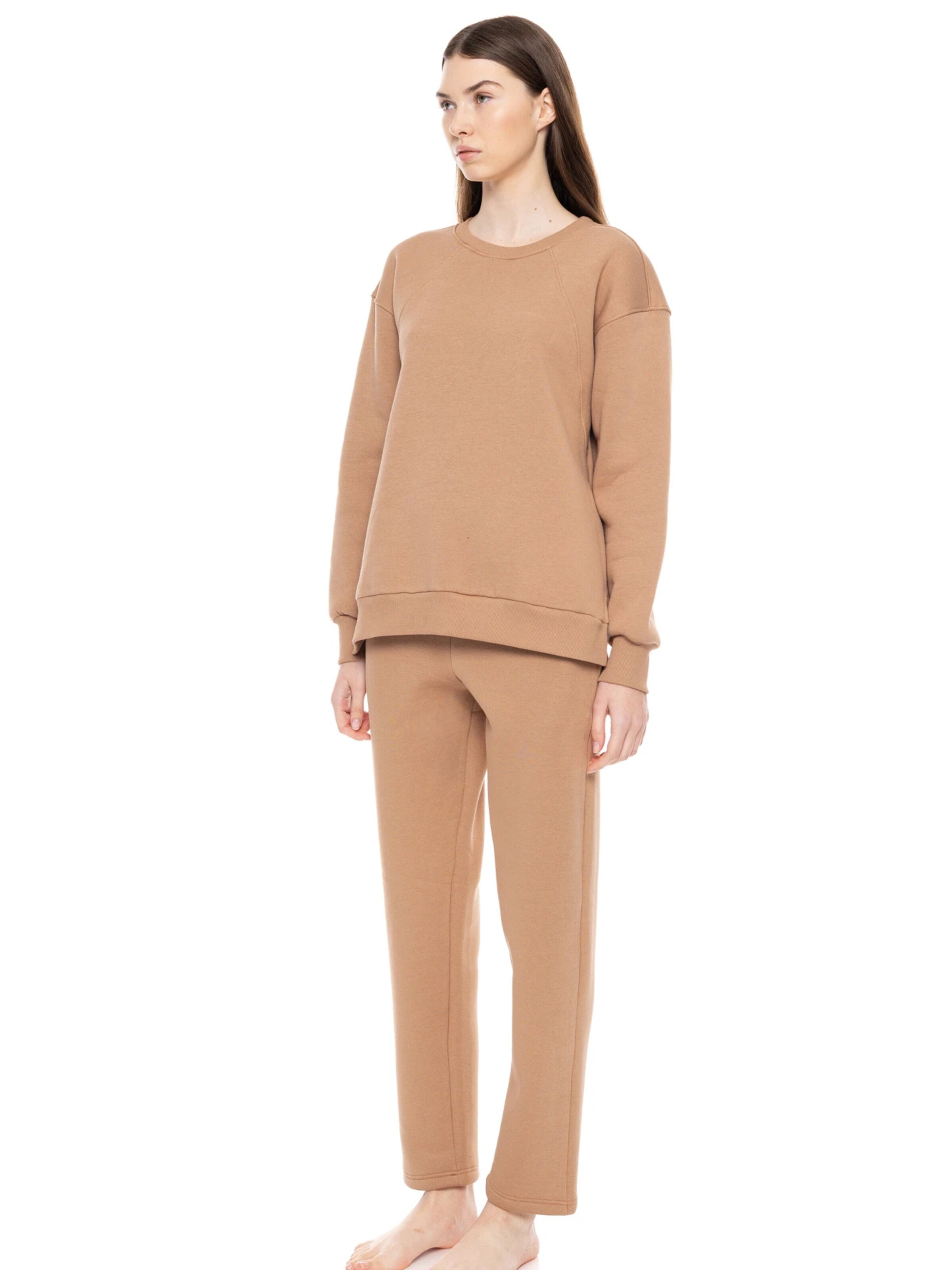 Tuta da jogging 'Pink label Sweat suit Soft' di Pink Label in beige