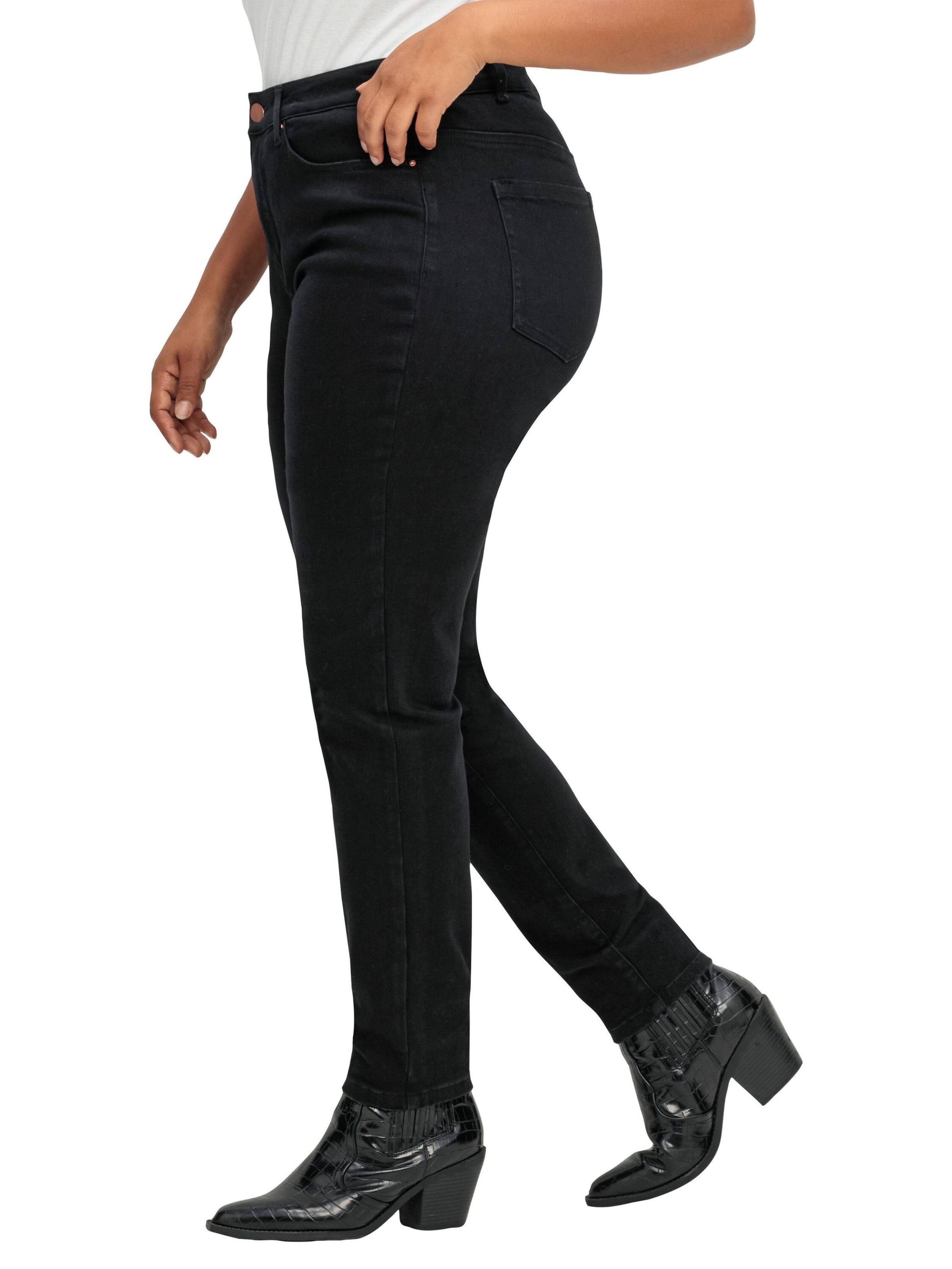 SHEEGO Kitsas Teksapüksid, värv must