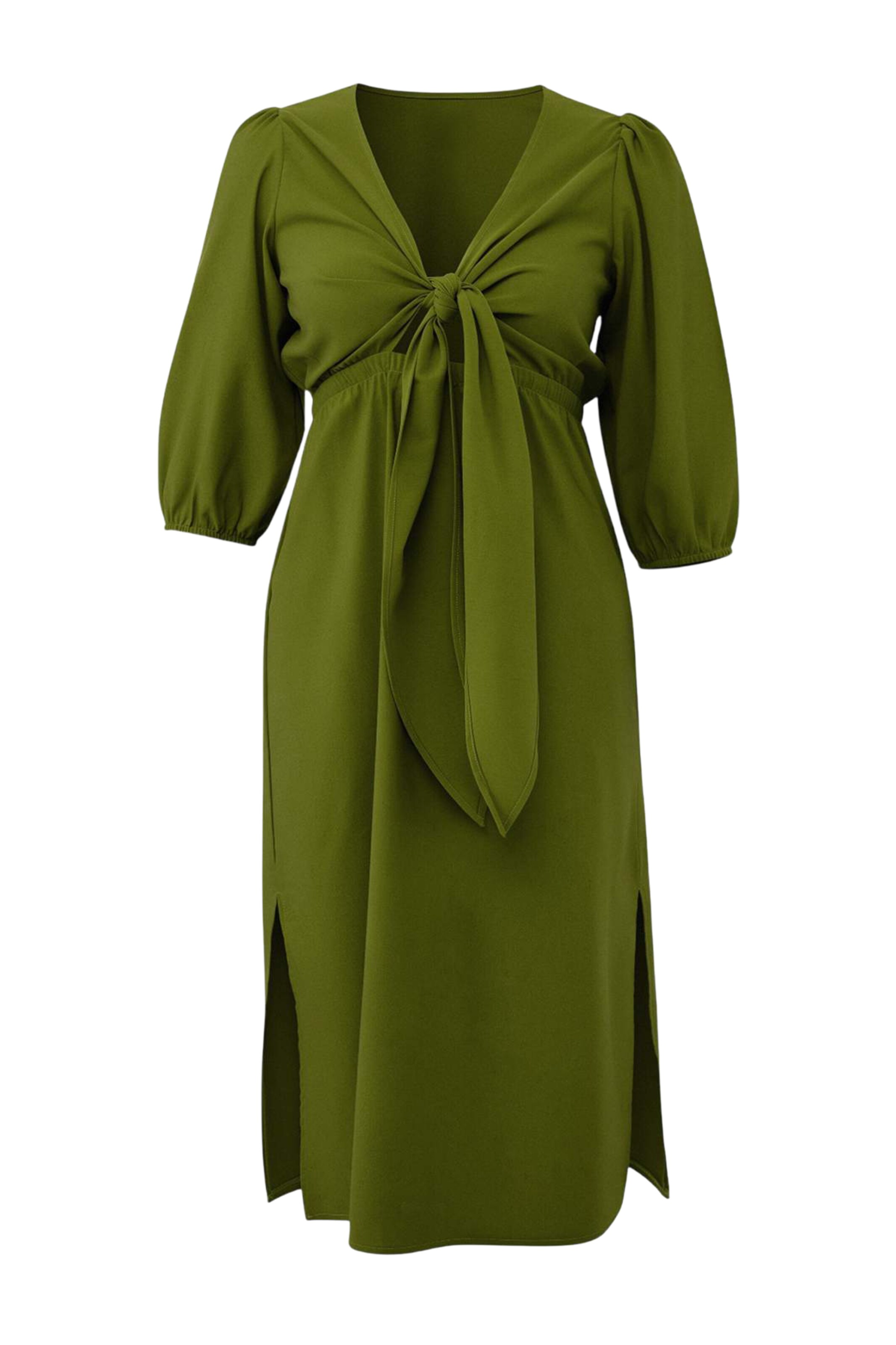Robe Trendyol Curve en vert : devant