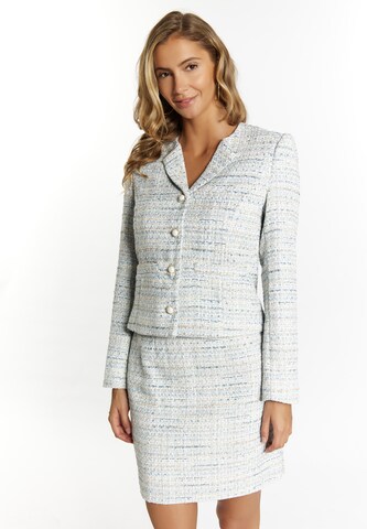 Blazer di faina in blu: frontale