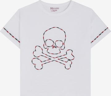 Maglietta di Scalpers in bianco: frontale