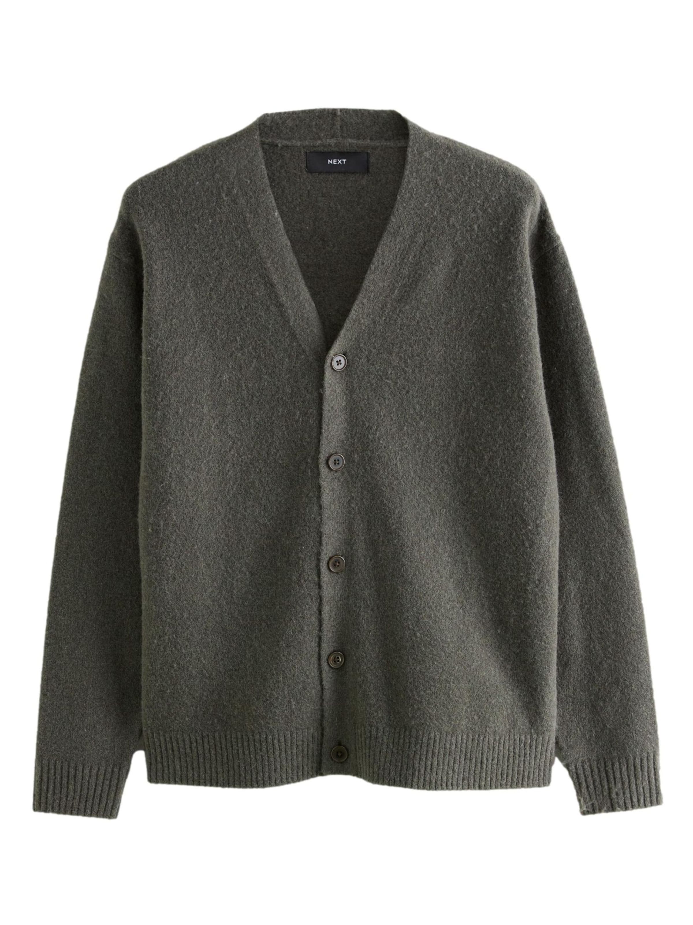 zaļš Next Adīta jaka: no priekšpuses