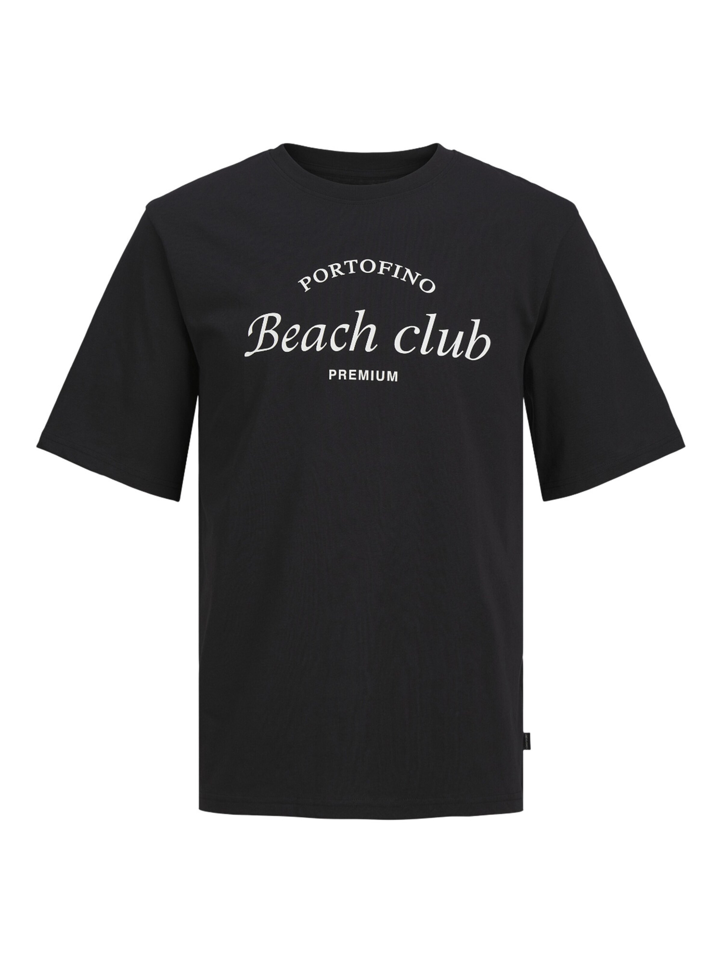 Maglietta 'Ocean Club' JACK & JONES di colore nero / bianco, Visualizzazione prodotti