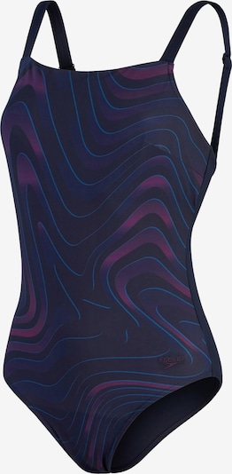 SPEEDO Sportbadeanzug in blau / navy / orchidee, Produktansicht