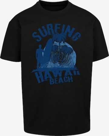 F4NT4STIC T-Shirt 'Hawaii Surf Beach Summer' in Schwarz: Vorderseite