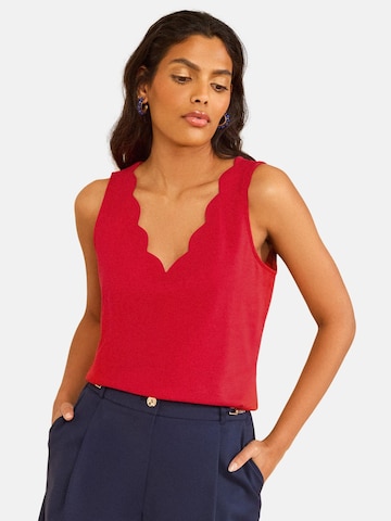Top di love & roses in rosso: frontale