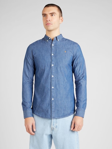 FARAH - Regular Fit Camisa em azul: frente