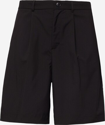 WEEKDAY Широка кройка Панталон с набор 'Uno' в черно: отпред