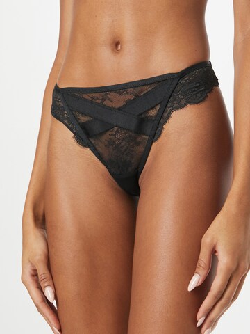 Hunkemöller - Tanga en negro: frente