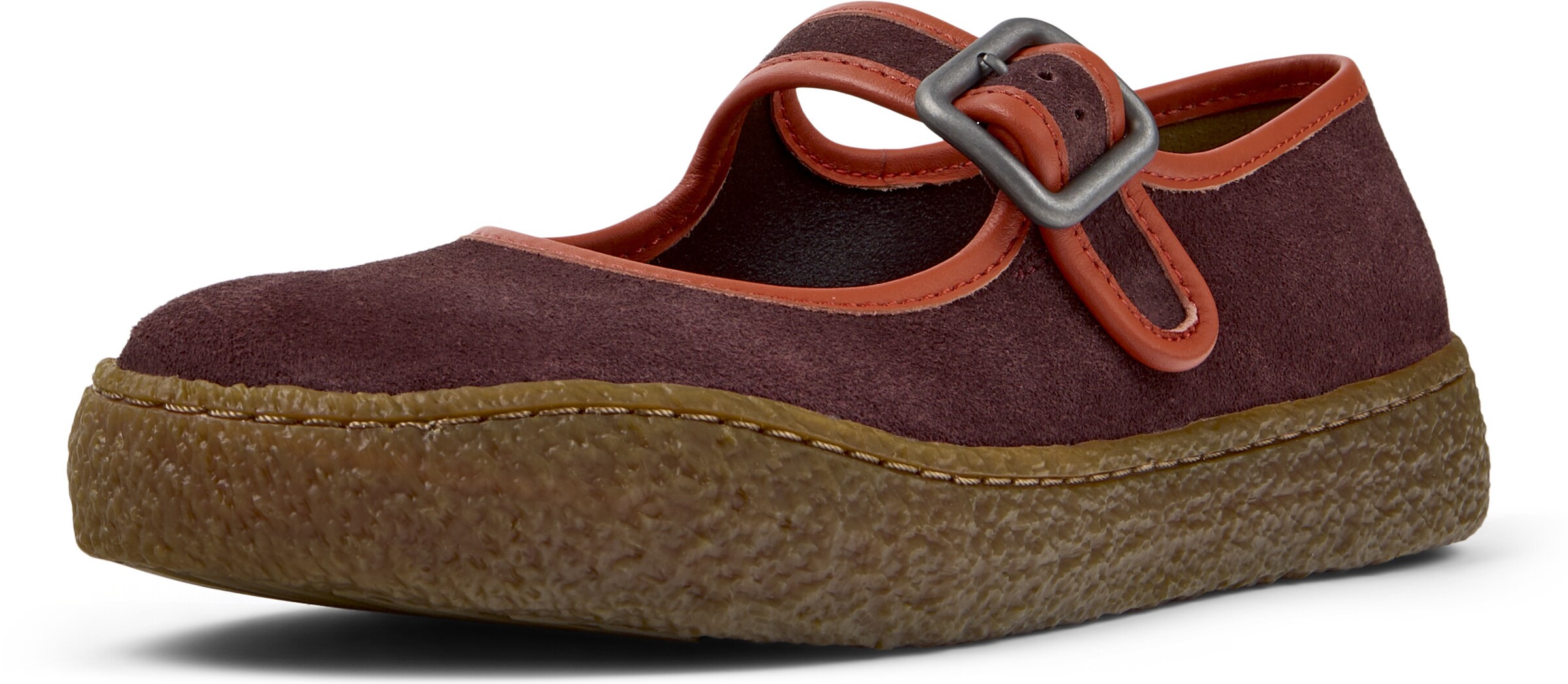 CAMPER Ballerina met riempjes 'Peu Terreno' in Rood: voorkant