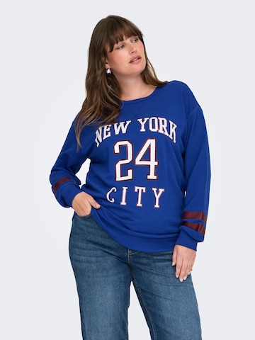 ONLY Carmakoma Sweatshirt 'CARBEN' in Blauw: voorkant
