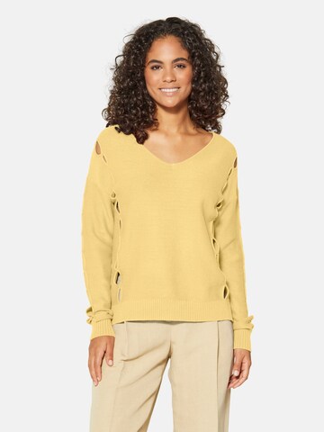 MADELEINE Trui in Geel: voorkant