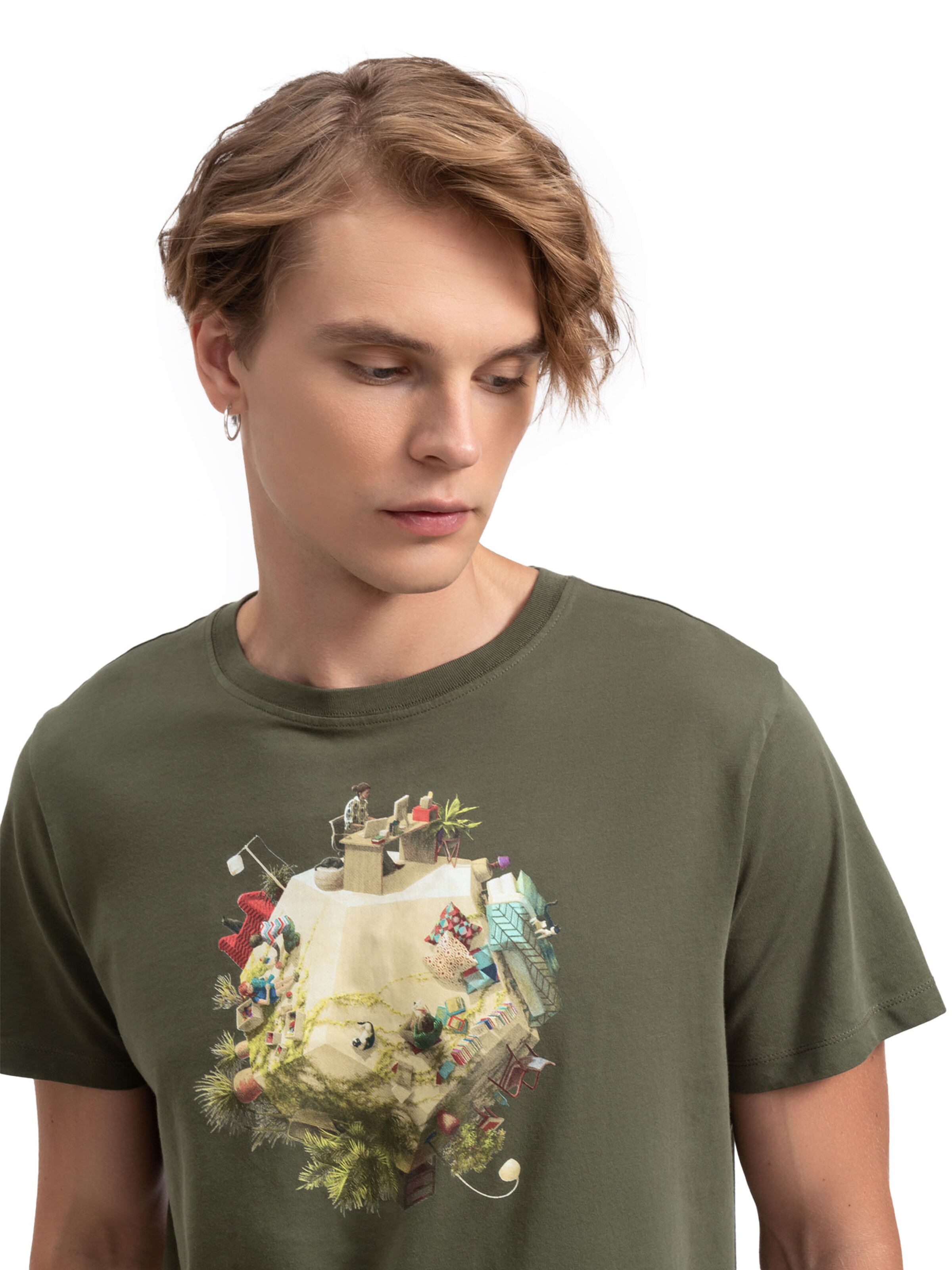 Kaft T-Shirt 'Dodecahedron' in Grün