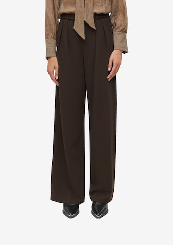 s.Oliver Wide Leg Hose in Braun: Vorderseite