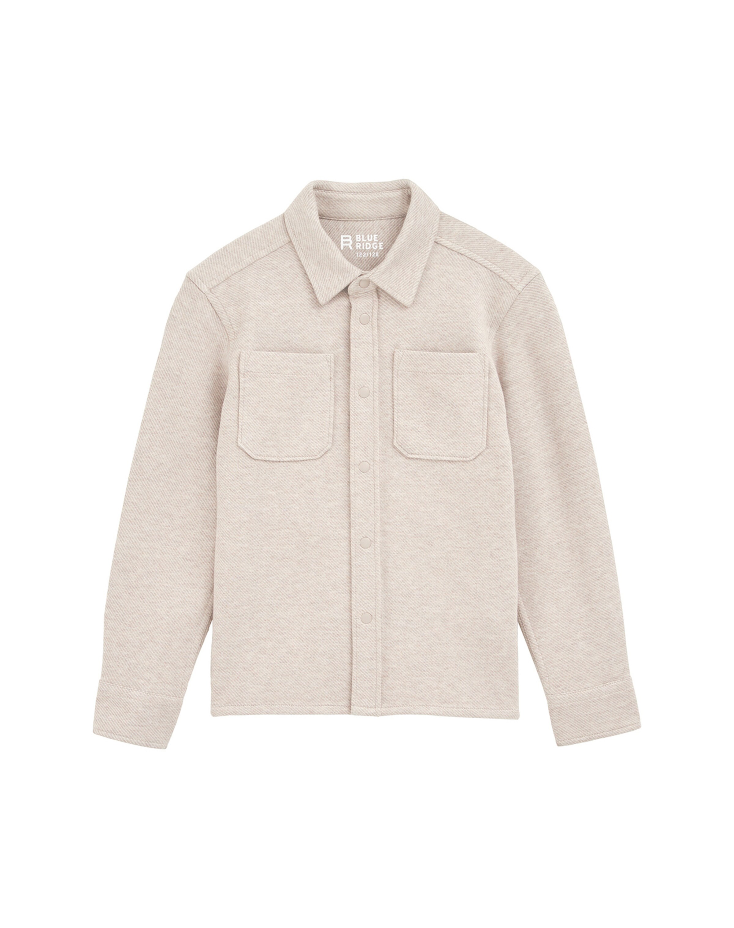 WE Fashion Regular fit Button up shirt in Beige: front