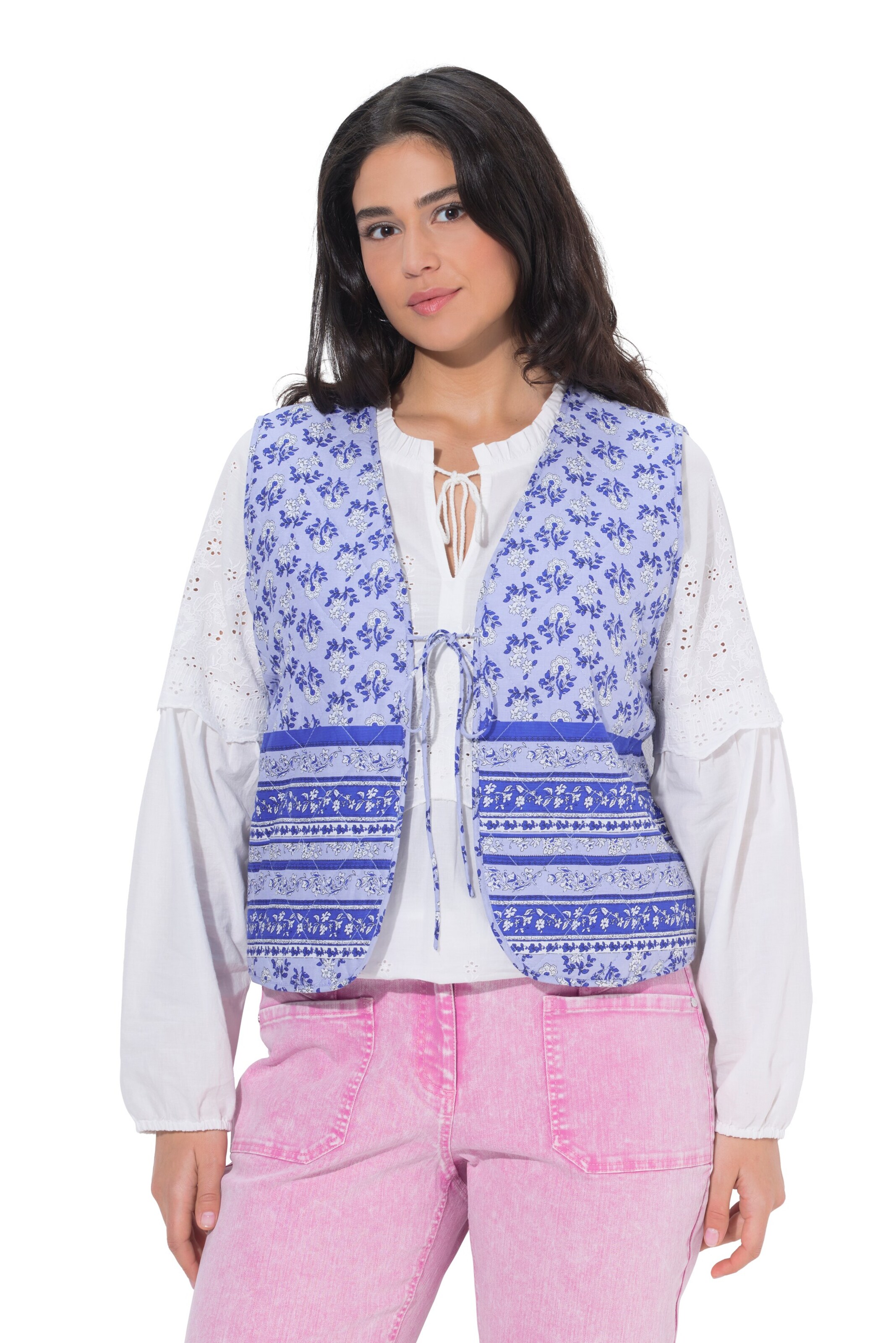 Ulla Popken Weste in Lila: Vorderseite