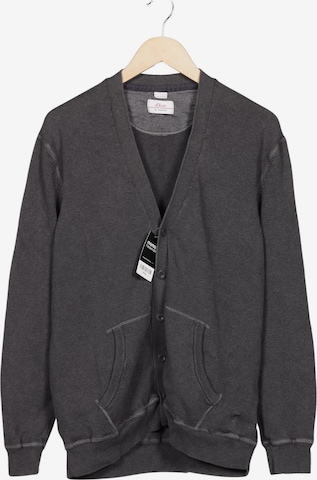 s.Oliver Strickjacke XXL in Grau: Vorderseite