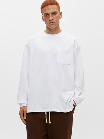Pull&Bear Koszulka w kolorze biały: przód