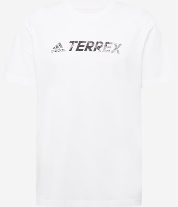 ADIDAS TERREX Funkční tričko 'Classic Logo' – bílá: přední strana