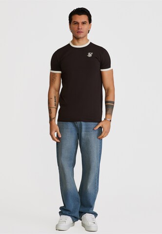 T-Shirt 'Ringer' SikSilk en marron