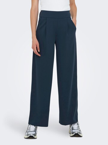 JDY Wide leg Pleat-Front Pants 'GEGGO' in Blue