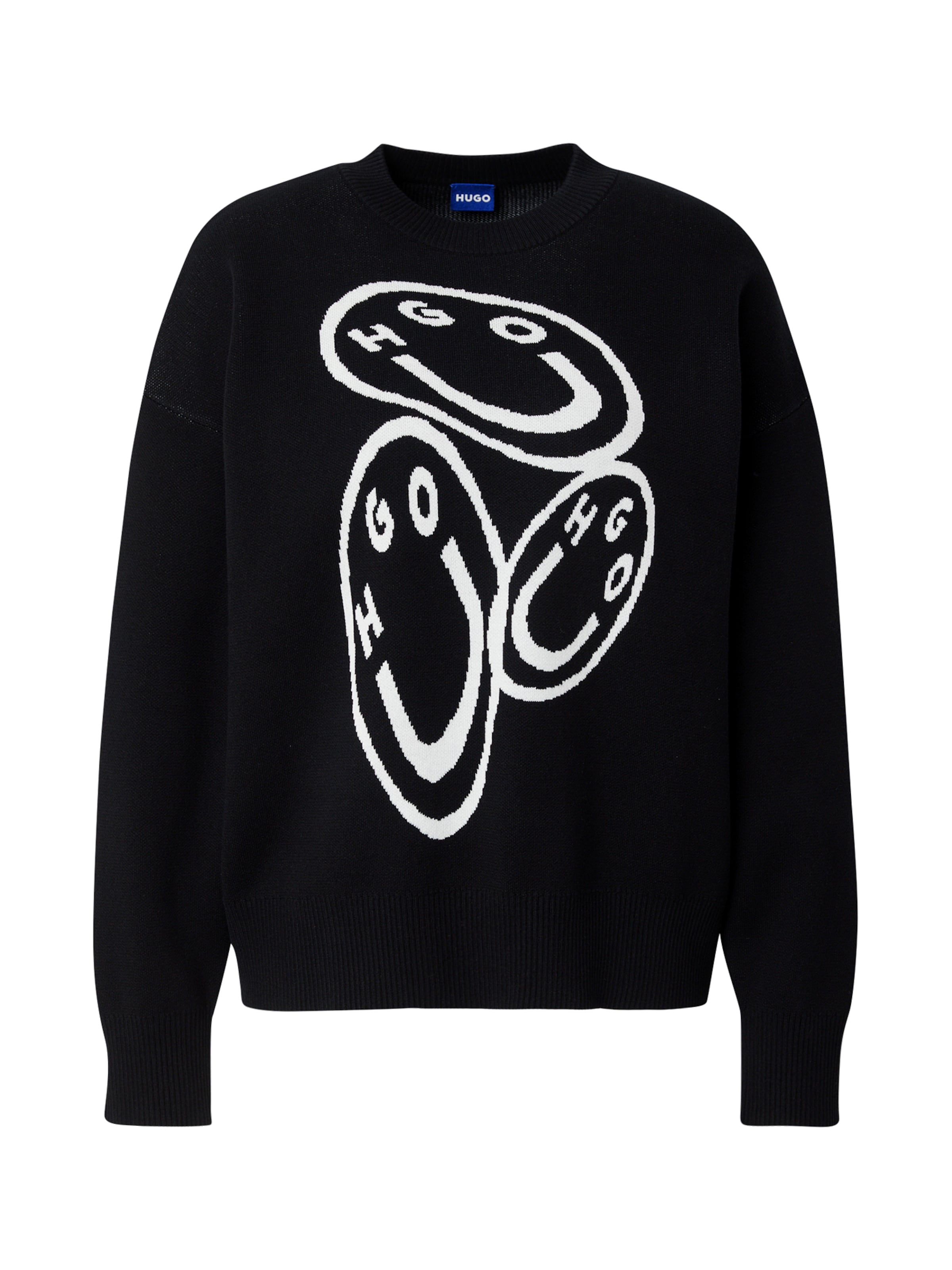 Pulover 'Seginy_B' de la HUGO pe negru: față