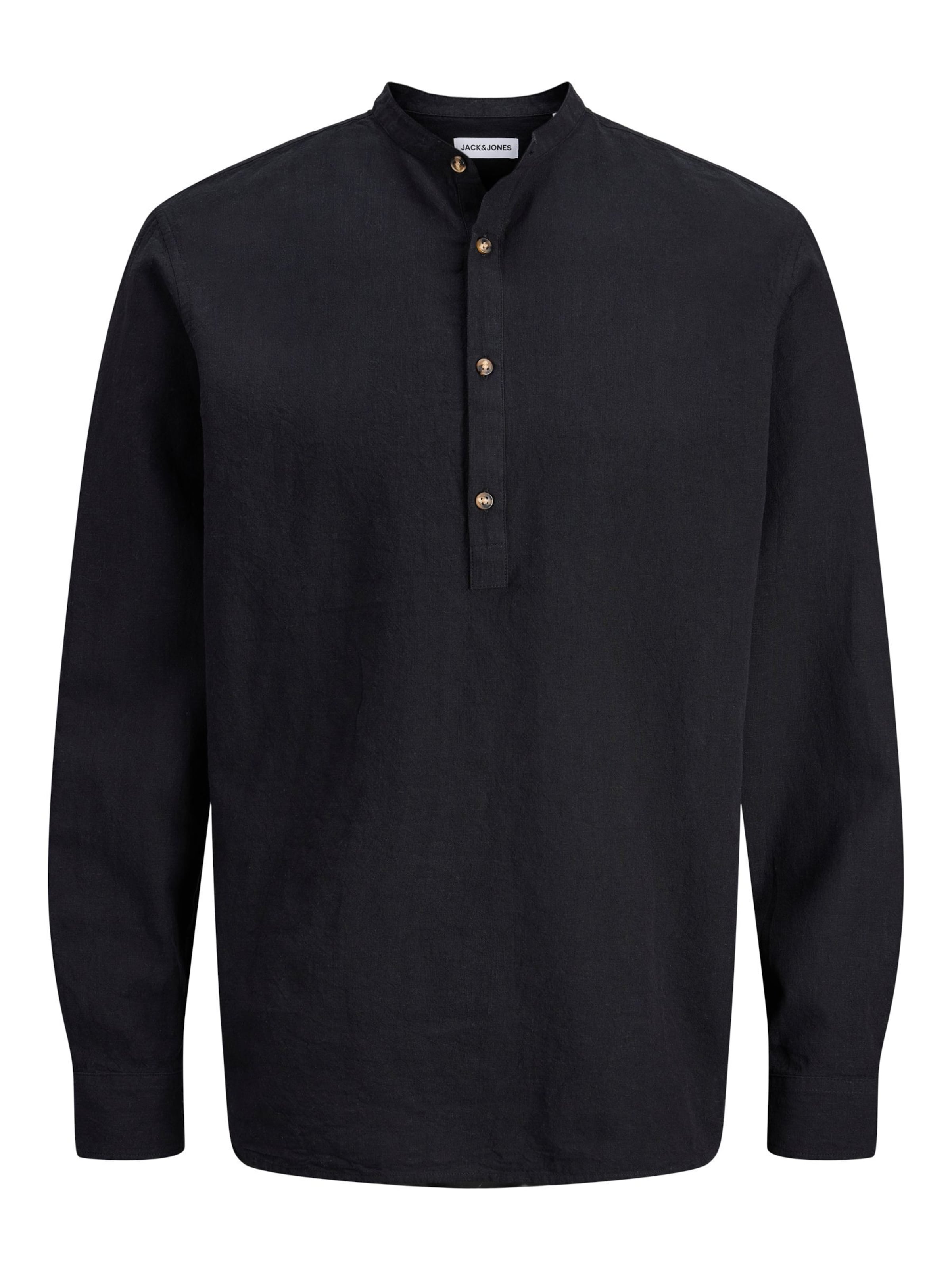 JACK & JONES - Ajuste regular Camisa en negro: frente