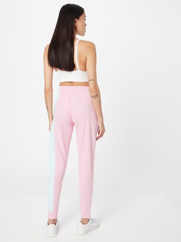 ADIDAS SPORTSWEAR Tapered Workout Pants 'Essentials Colorblock' in Pink