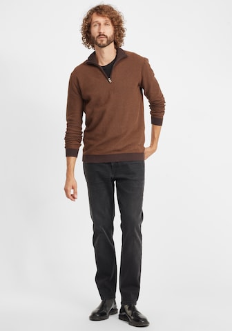 !Solid Sweater 'Duncan' in Brown