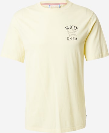 T-Shirt SCOTCH & SODA en jaune : devant