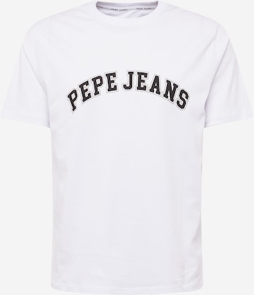 T-Shirt 'CLEMENT' Pepe Jeans en blanc : devant